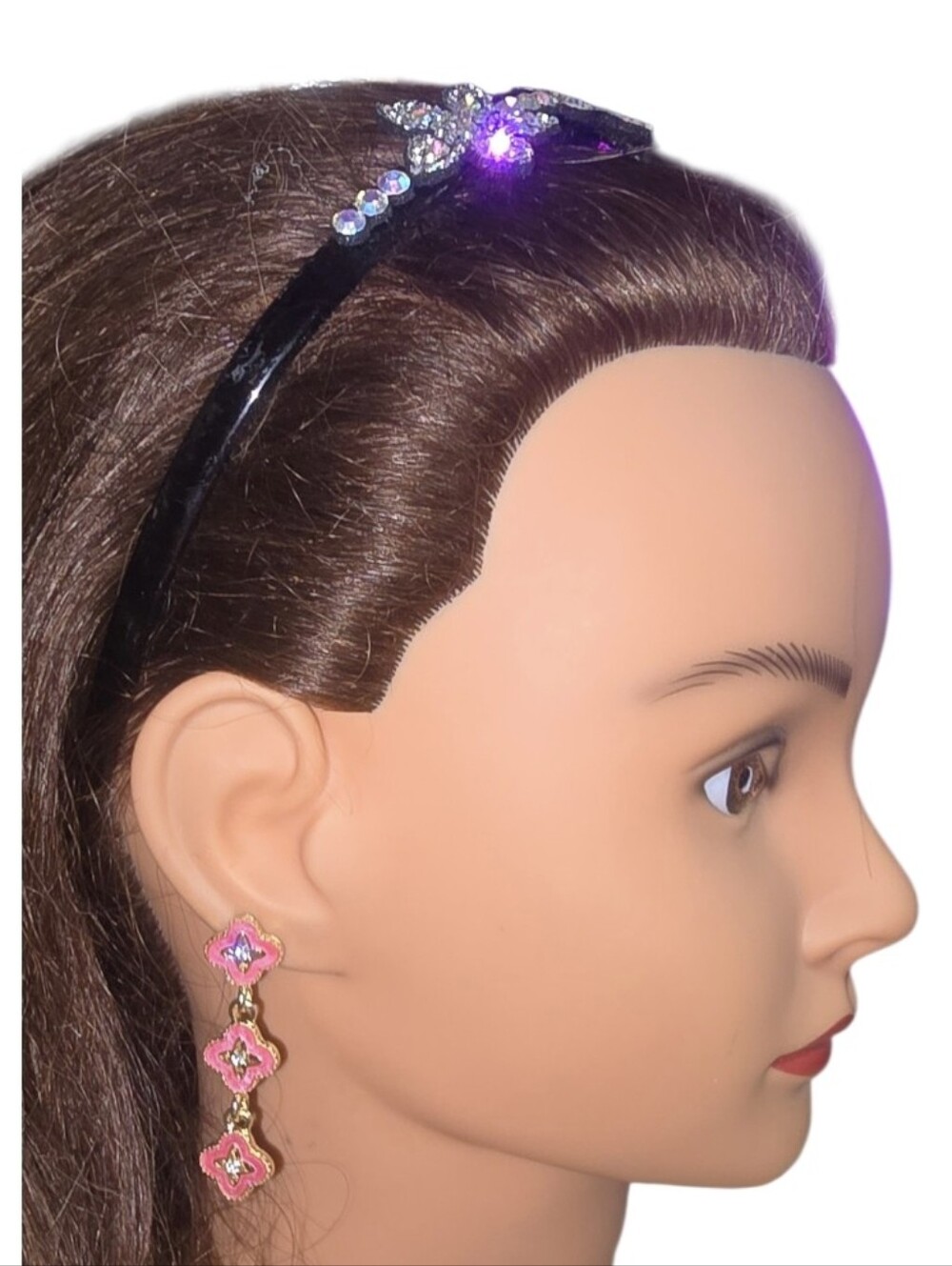 Pink Floral Drop Earrings